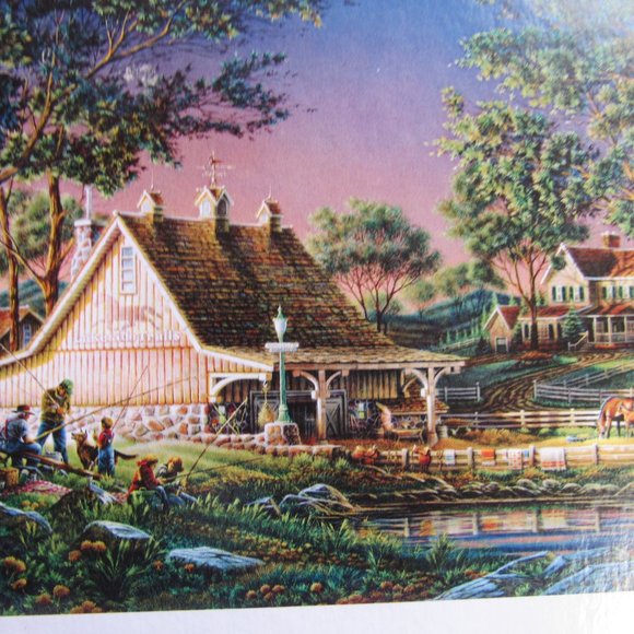 Terry Redlin 1000pc Puzzle 1 Owner Complete Family Time 3 for 12 - Picture 1 of 7